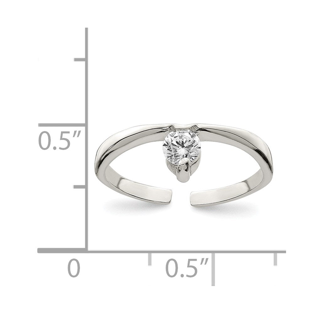 Sterlingsilber Zirkonia Zehenring