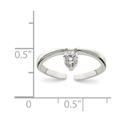 Sterlingsilber Zirkonia Zehenring