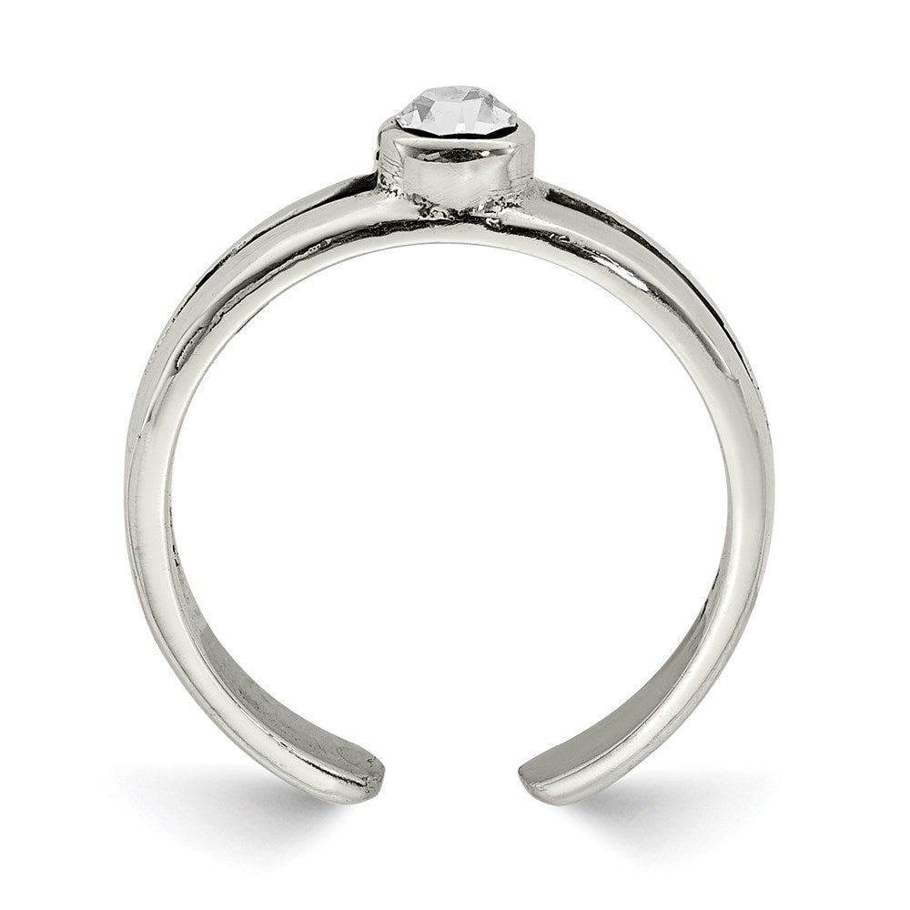Sterlingsilber Zirkonia Antikisiert Zehenring