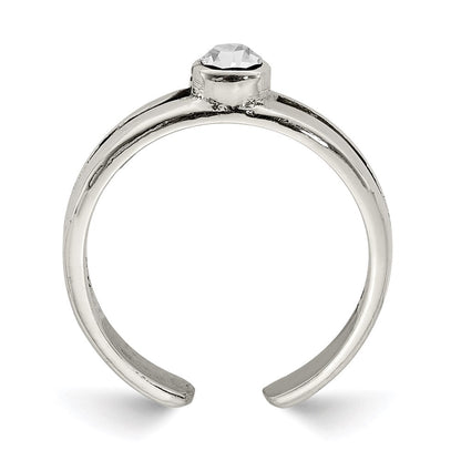 Sterlingsilber Zirkonia Antikisiert Zehenring