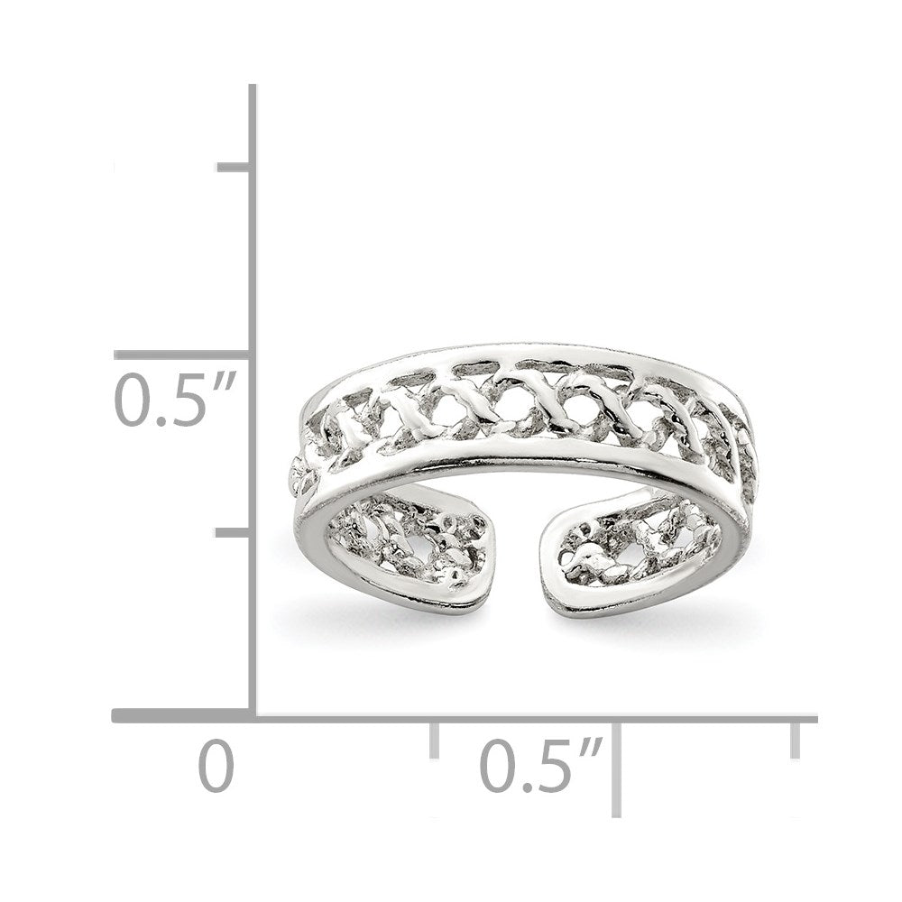 Sterlingsilber Massiv Zehenring