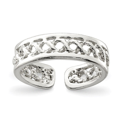 Sterlingsilber Massiv Zehenring