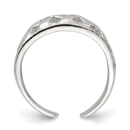 Sterlingsilber Lattice Zehenring