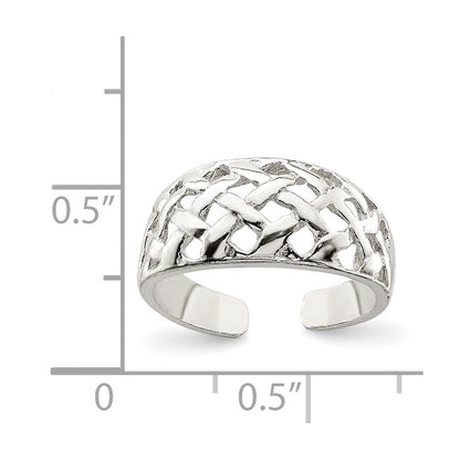 Sterlingsilber Lattice Zehenring