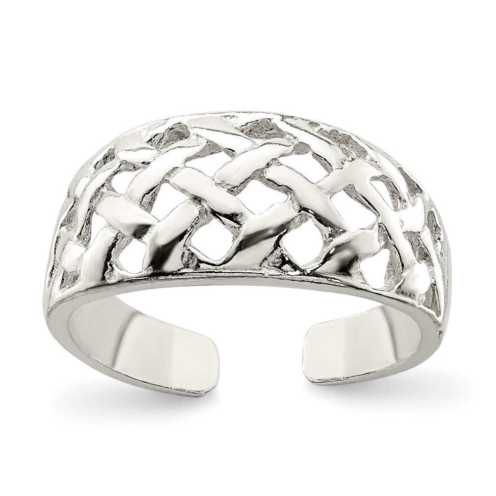 Sterlingsilber Lattice Zehenring