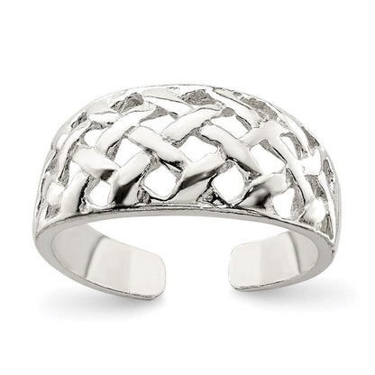 Sterlingsilber Lattice Zehenring
