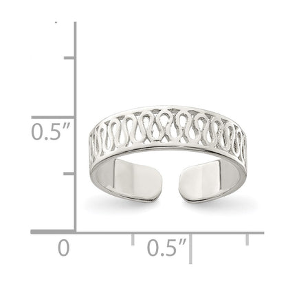 Sterlingsilber Massiv Zehenring