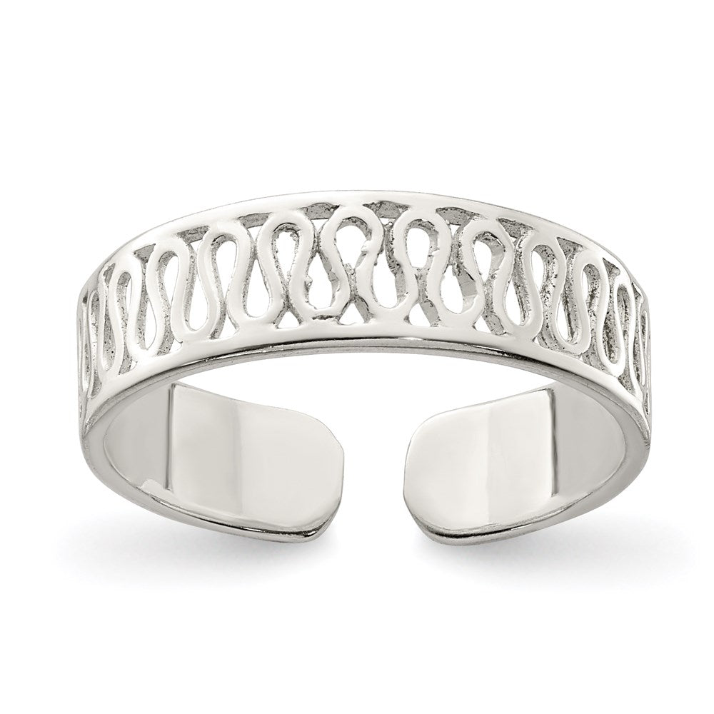 Sterlingsilber Massiv Zehenring