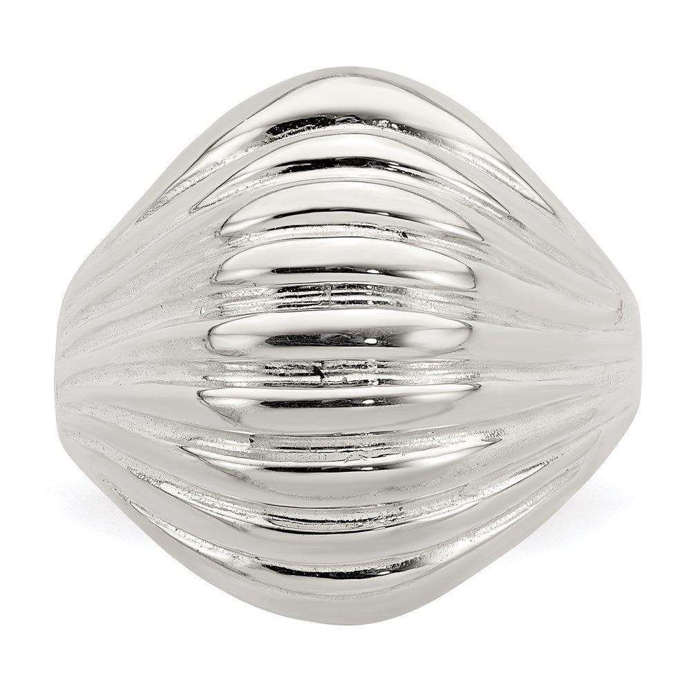 Sterlingsilber Massiv Gewölbt Ring (size 6 Nur)