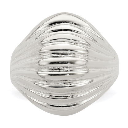 Sterlingsilber Massiv Gewölbt Ring (size 6 Nur)