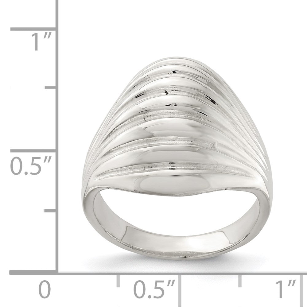 Sterlingsilber Massiv Gewölbt Ring (size 6 Nur)
