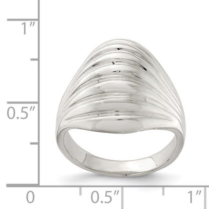 Sterlingsilber Massiv Gewölbt Ring (size 6 Nur)