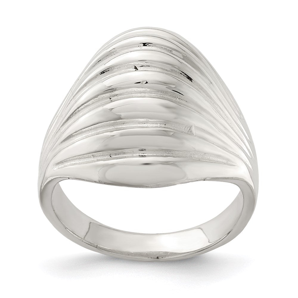 Sterlingsilber Massiv Gewölbt Ring (size 6 Nur)