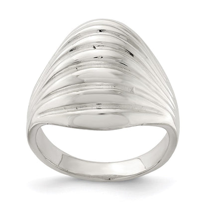 Sterlingsilber Massiv Gewölbt Ring (size 6 Nur)