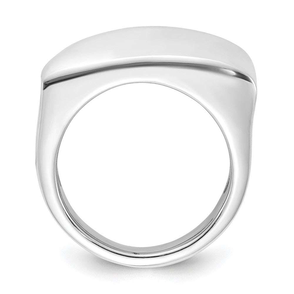 Sterlingsilber Fantasie Rectangular Welle Ring (size 6 Nur)