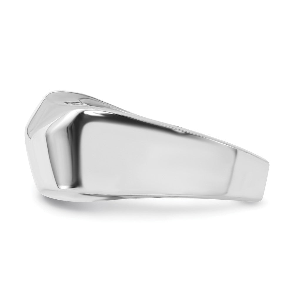 Sterlingsilber Fantasie Rectangular Welle Ring (size 6 Nur)