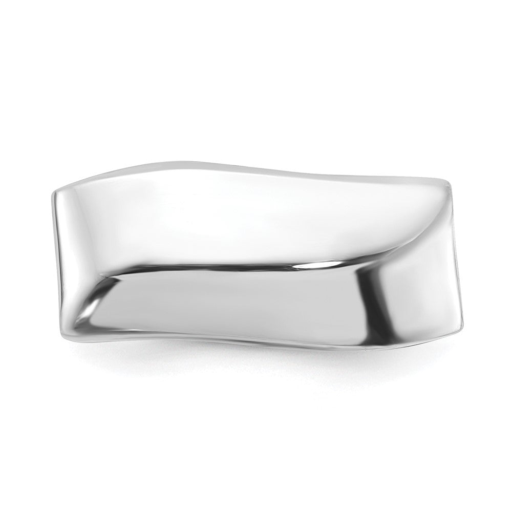 Sterlingsilber Fantasie Rectangular Welle Ring (size 6 Nur)