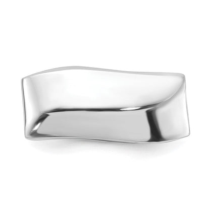 Sterlingsilber Fantasie Rectangular Welle Ring (size 6 Nur)