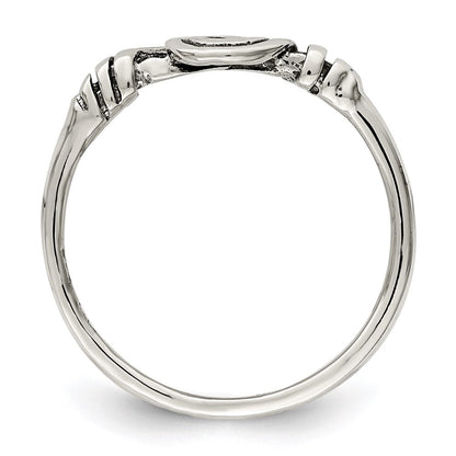 Sterlingsilber Antikisiert Wirbel Ring