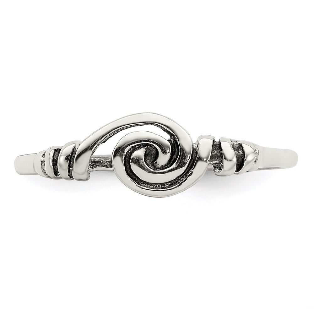 Sterlingsilber Antikisiert Wirbel Ring