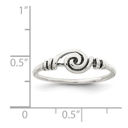 Sterlingsilber Antikisiert Wirbel Ring