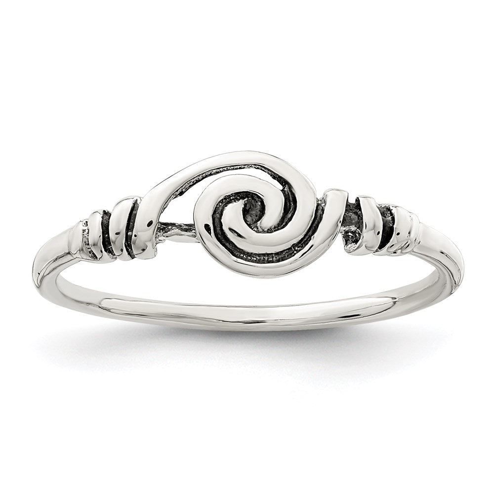 Sterlingsilber Antikisiert Wirbel Ring