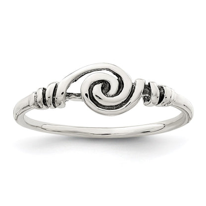 Sterlingsilber Antikisiert Wirbel Ring