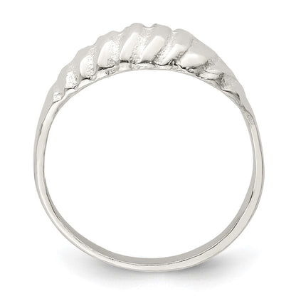 Sterlingsilber Diamantiert Gewölbt Ring