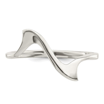 Sterlingsilber Massiv Gewellt Ring