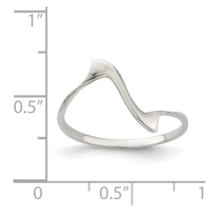 Sterlingsilber Massiv Gewellt Ring