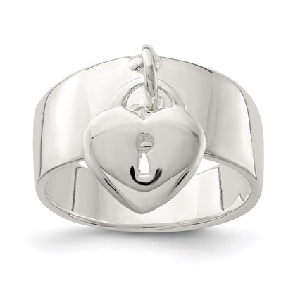 Sterlingsilber Hängend Schloss Ring