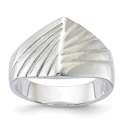 Sterlingsilber Fantasie Ribbed Ring (size 8 Nur)