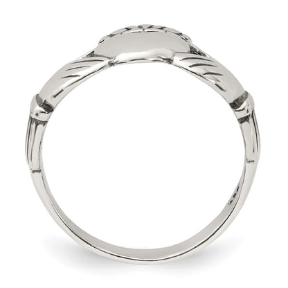 Sterlingsilber Antikisiert Claddagh Ring