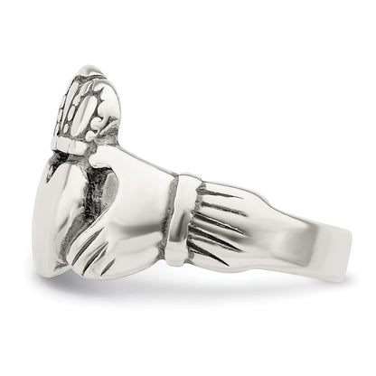 Sterlingsilber Antikisiert Claddagh Ring
