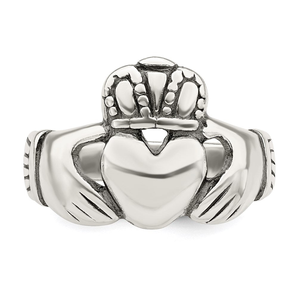 Sterlingsilber Antikisiert Claddagh Ring