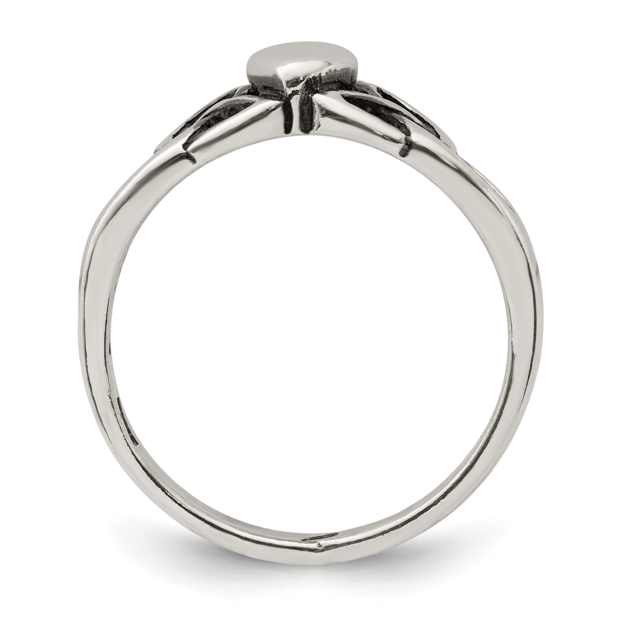 Sterlingsilber Antikisiert Claddagh Ring