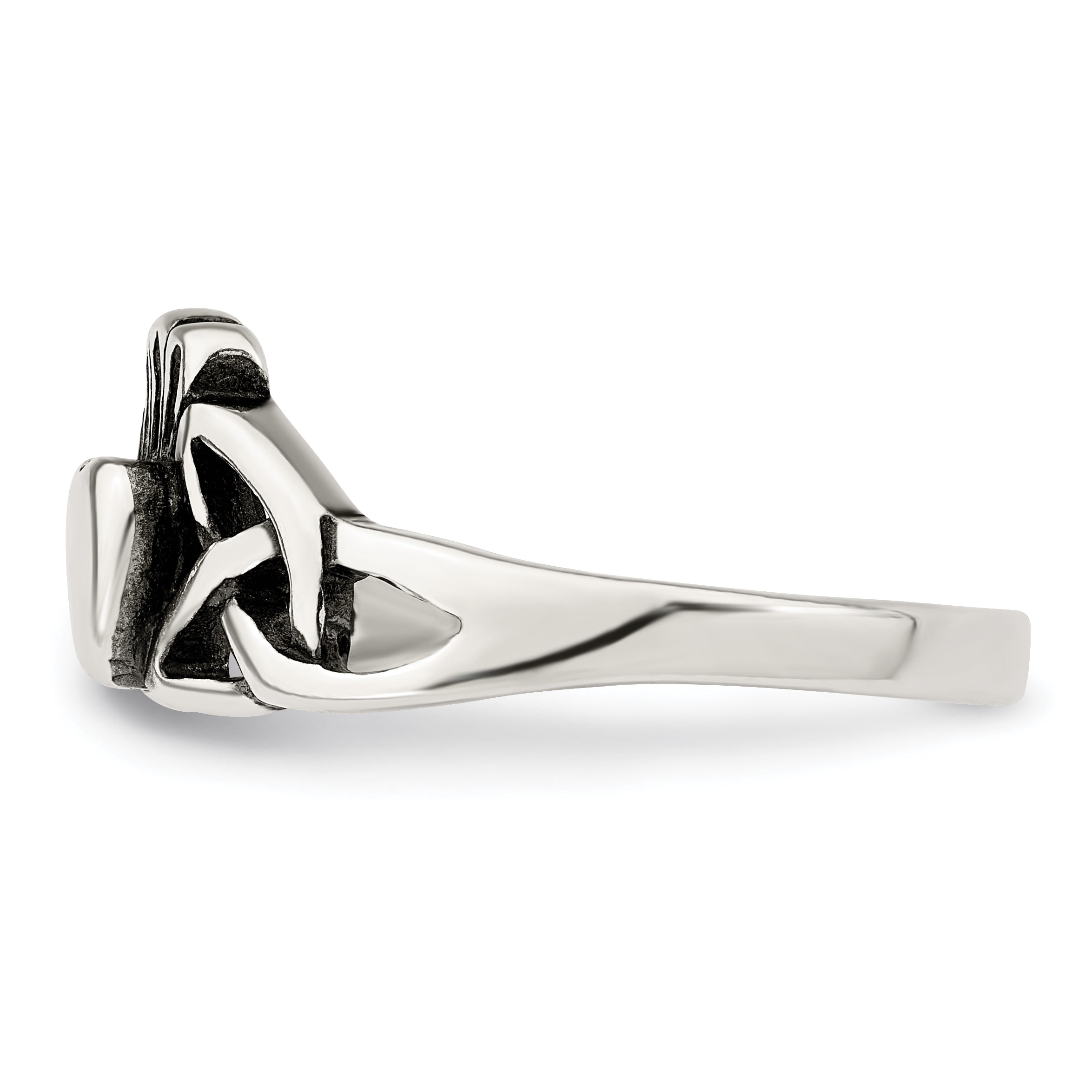 Sterlingsilber Antikisiert Claddagh Ring