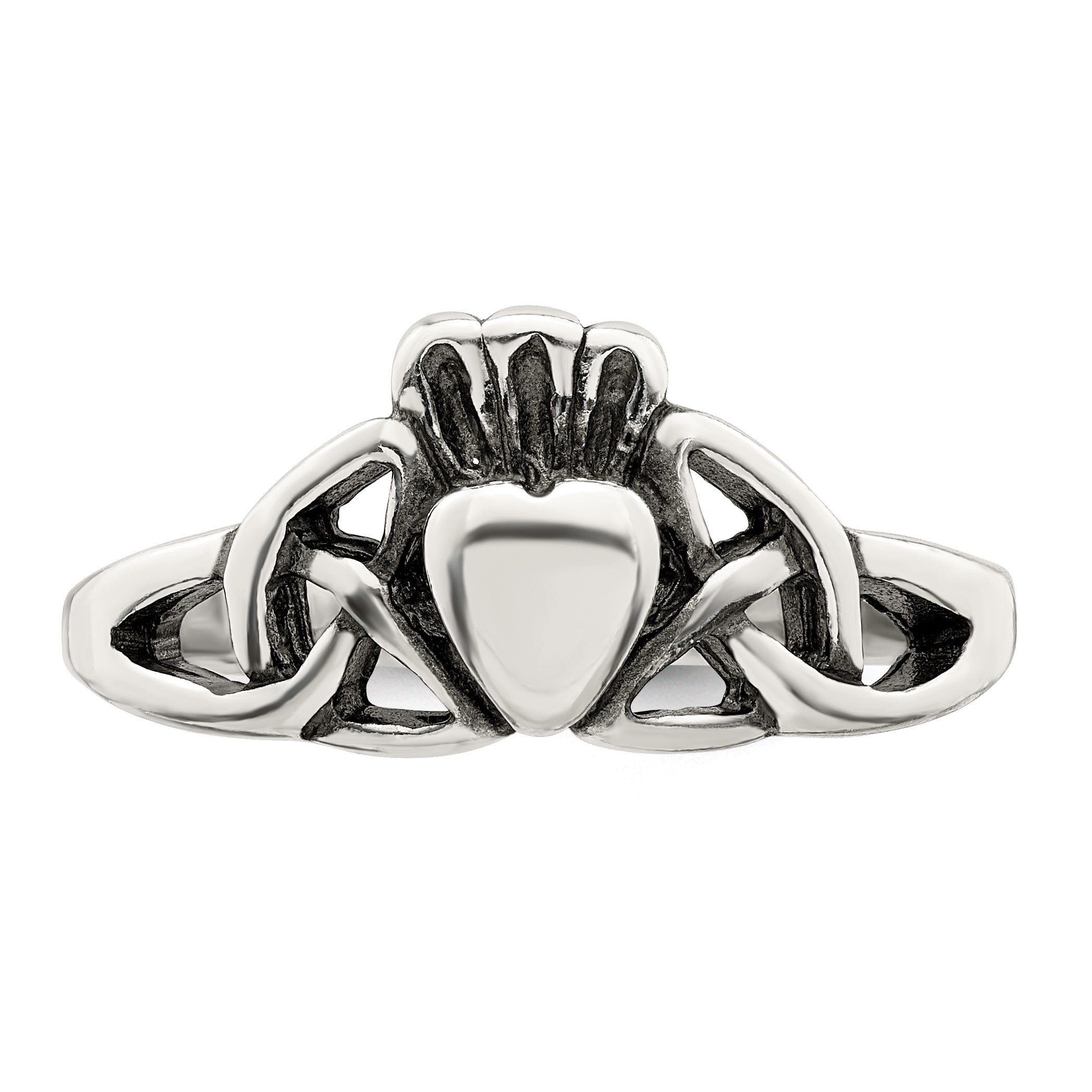 Sterlingsilber Antikisiert Claddagh Ring