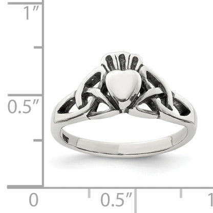 Sterlingsilber Antikisiert Claddagh Ring