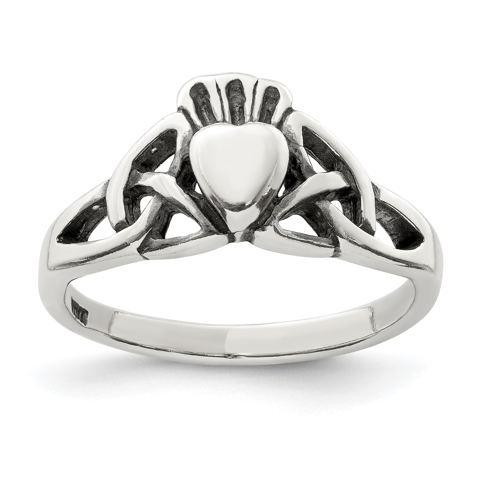 Sterlingsilber Antikisiert Claddagh Ring