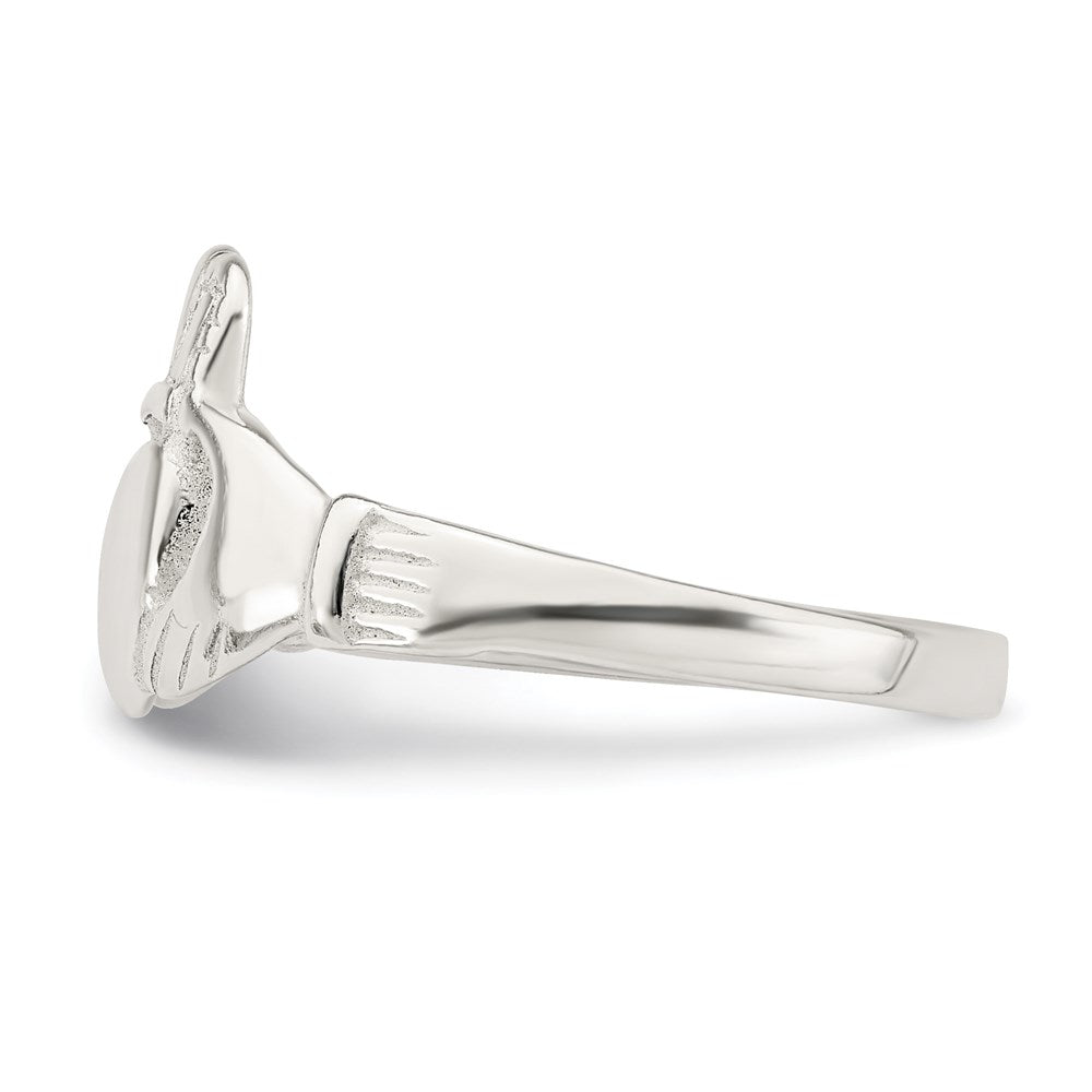 Sterlingsilber Massiv Claddagh Ring
