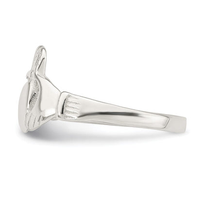 Sterlingsilber Massiv Claddagh Ring