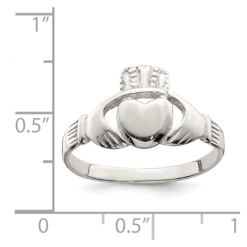 Sterlingsilber Massiv Claddagh Ring