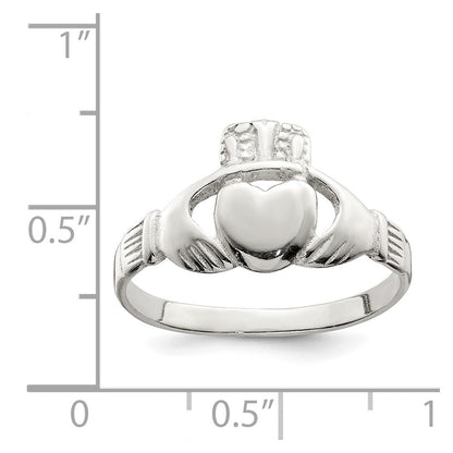 Sterlingsilber Massiv Claddagh Ring