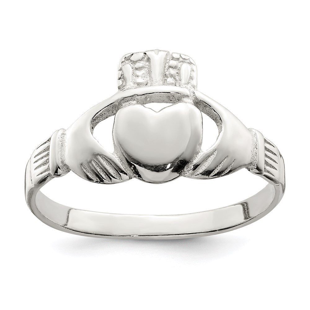 Sterlingsilber Massiv Claddagh Ring