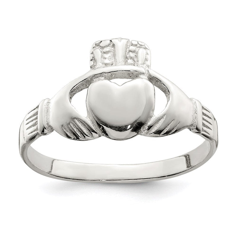 Sterlingsilber Massiv Claddagh Ring