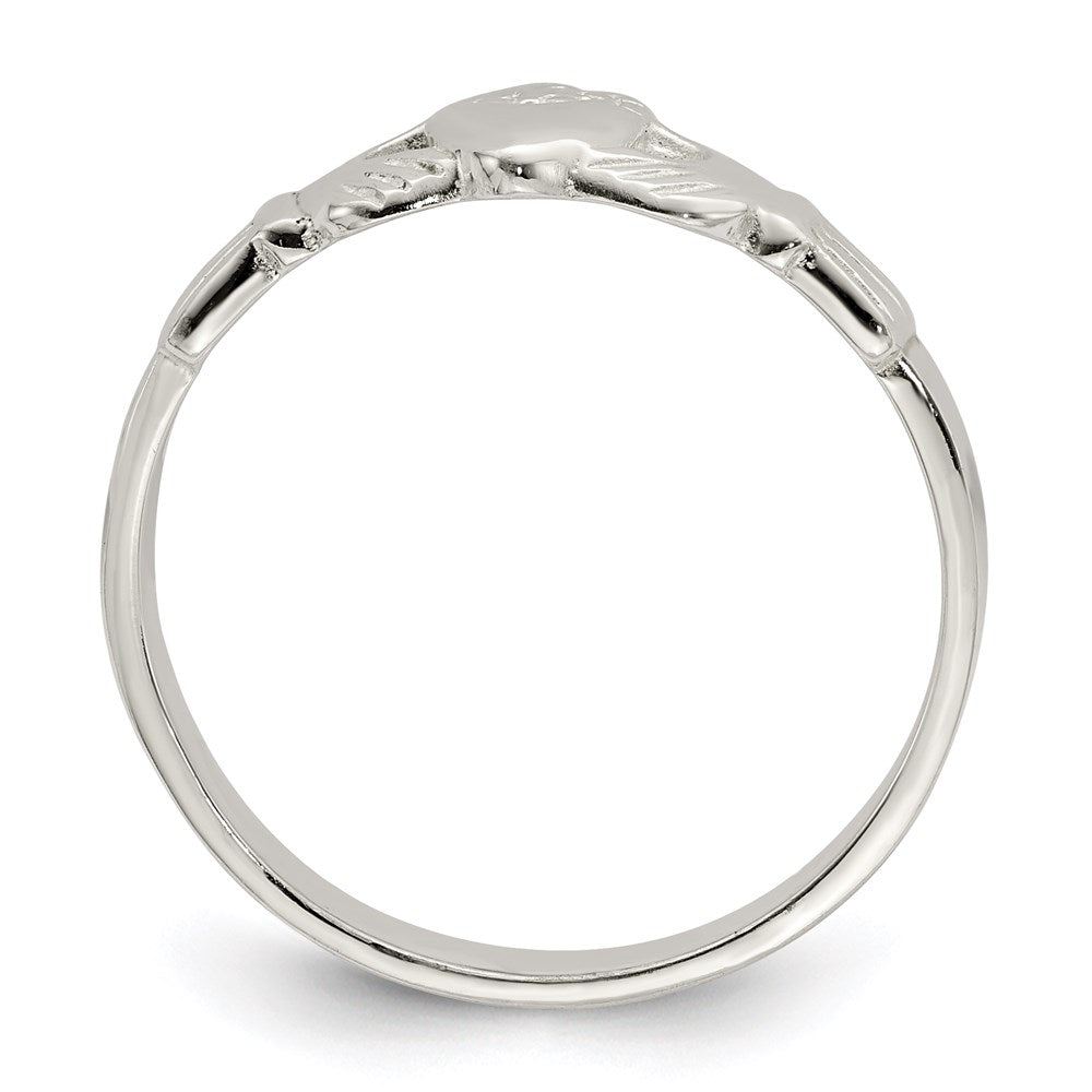 Sterlingsilber Massiv Claddagh Ring