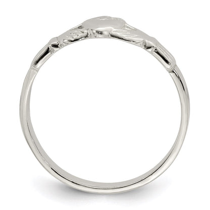 Sterlingsilber Massiv Claddagh Ring