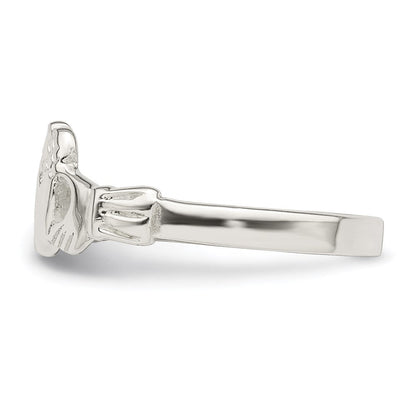 Sterlingsilber Massiv Claddagh Ring