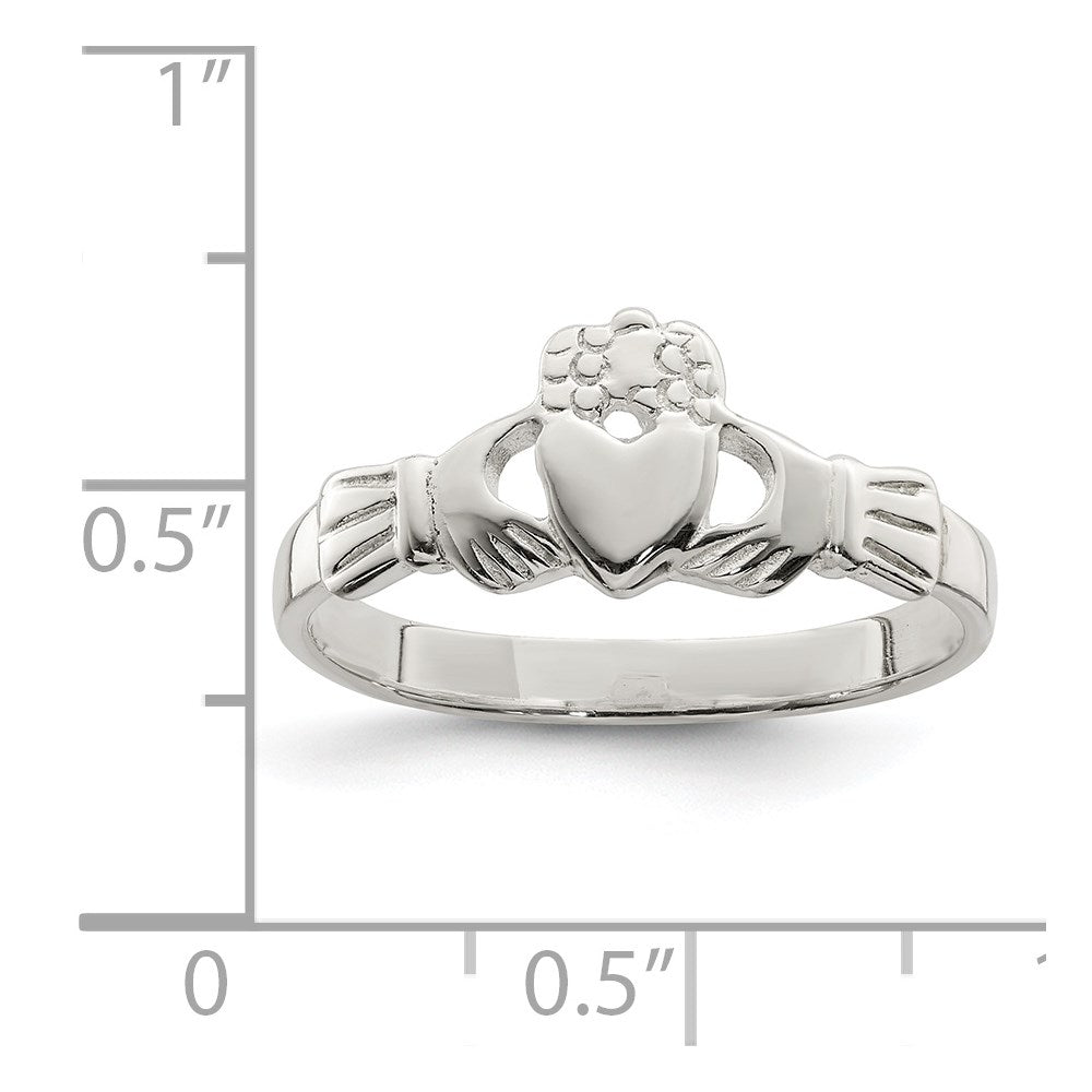 Sterlingsilber Massiv Claddagh Ring